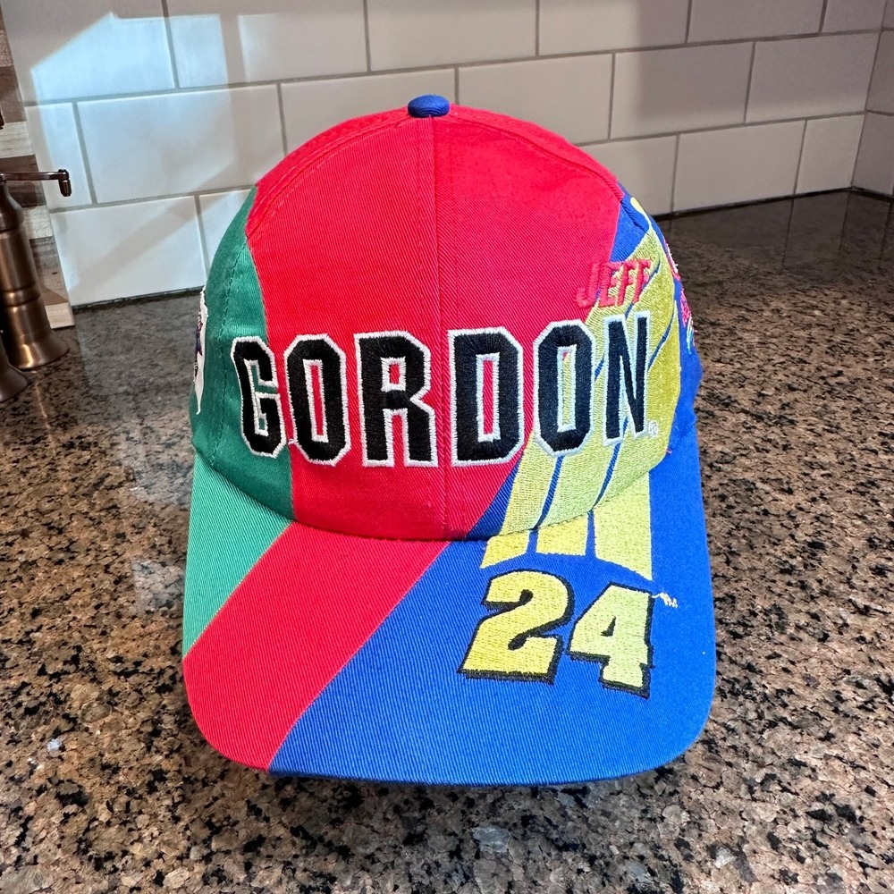 Vtg 90s Jeff Gordon #24 NASCAR Competitors View Hat Snapback 50th Anniversary
